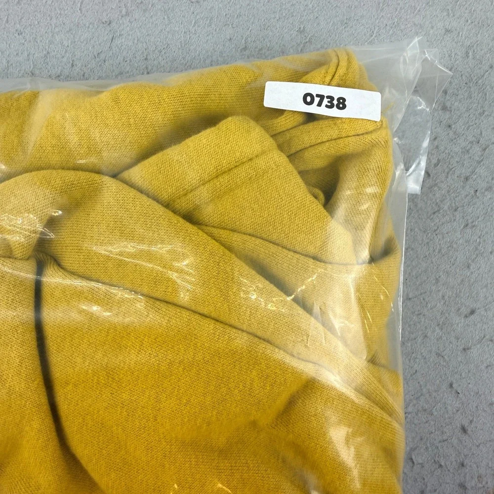 The North Face Mens Mustard Yellow Box‎ Logo Pullover Hoodie XL A7UNS F22